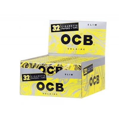 OCB SOLAIRE KING SIZE CIGARETTE PAPER WITH TIPS 32CT/ PACK